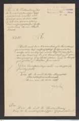 k.k. naturhistorisches Hofmuseum, Intendanzakten 1885-1896 (Hauer), Aktenzahl Z.501/1892, Seite 1